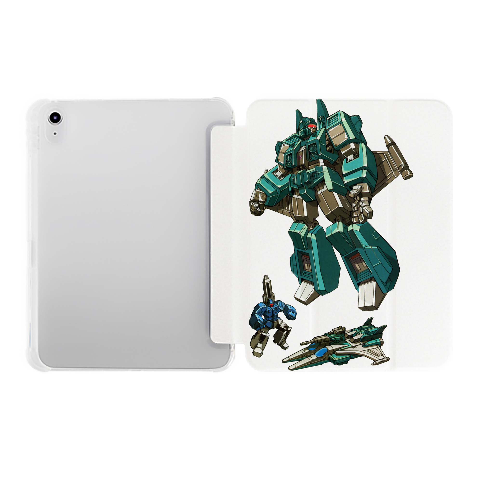 （画像用）  IPad ケース ペン収納付き 三つ折りスタンド PUレザー×シリコン 対応機種9.5/10.5/10.9インチ